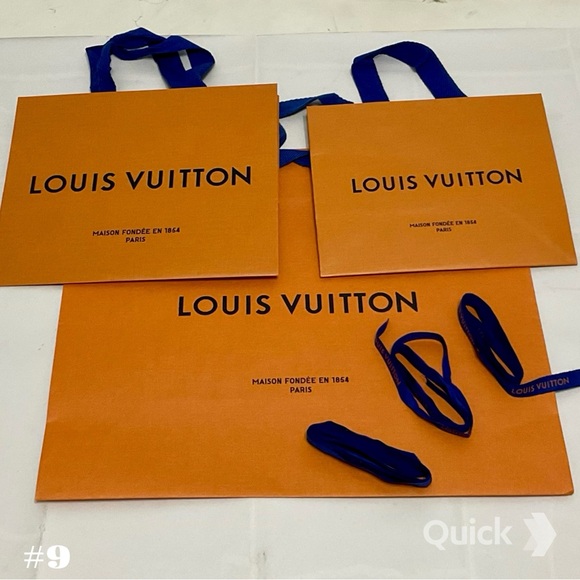 Louis Vuitton Gift Bag and Blue Ribbon - 6 pcs bundle set - Picture 2 of 12